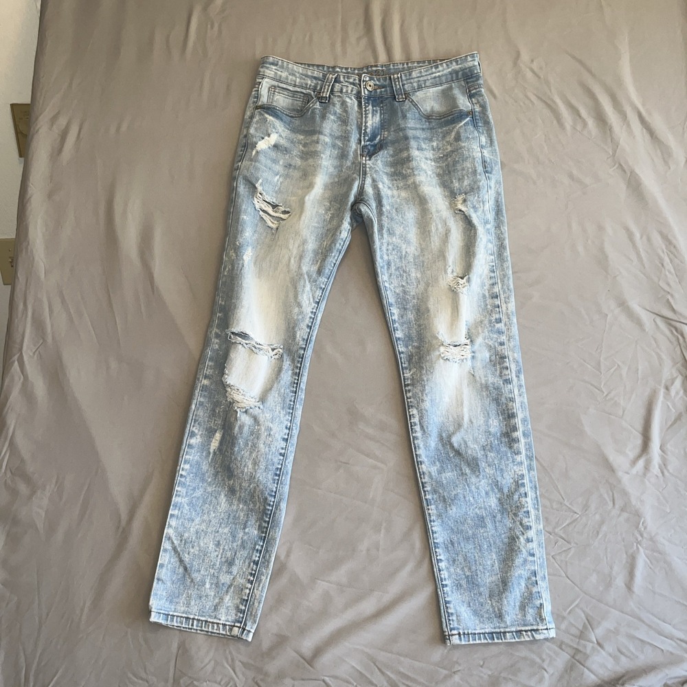 Rue 21 Jeans Men's 30x30 Blue Stonewashed Distressed